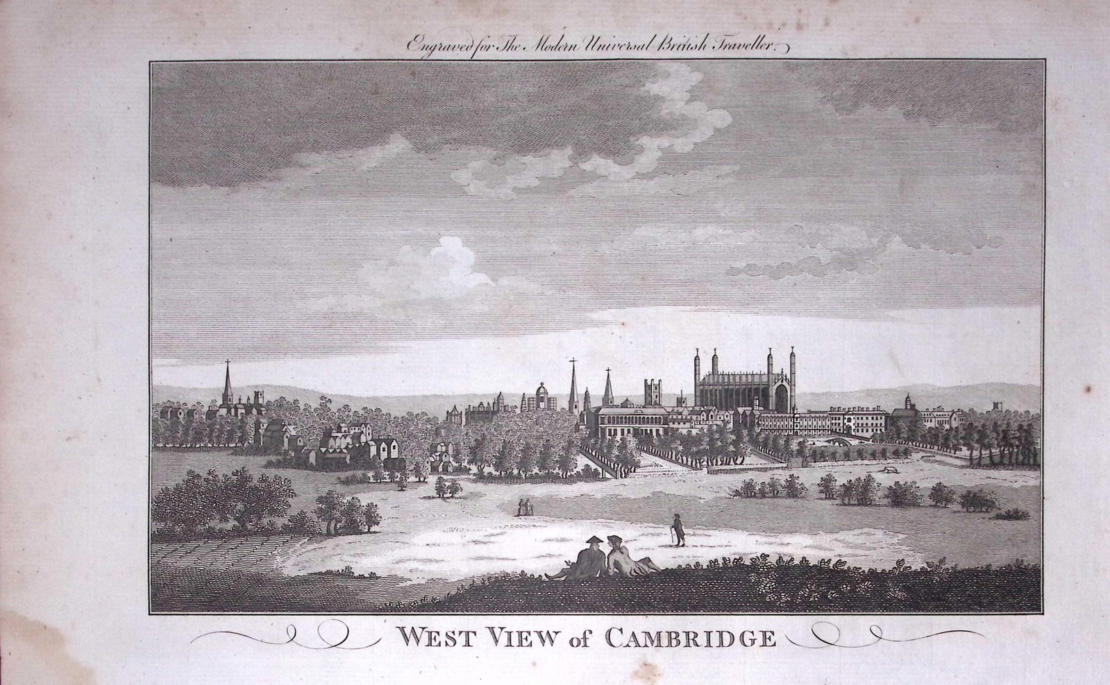 City of Cambridge Rare Large 247-Year-Old Antique Copperplate Engraving-57-TR: Title: City of Cambridge Rare Large 247-Year-Old Antique Copperplate Engraving-57-TR Description: This Antique 247-Year-Old Was Removed from an Edition Of. The Modern Universal Brit