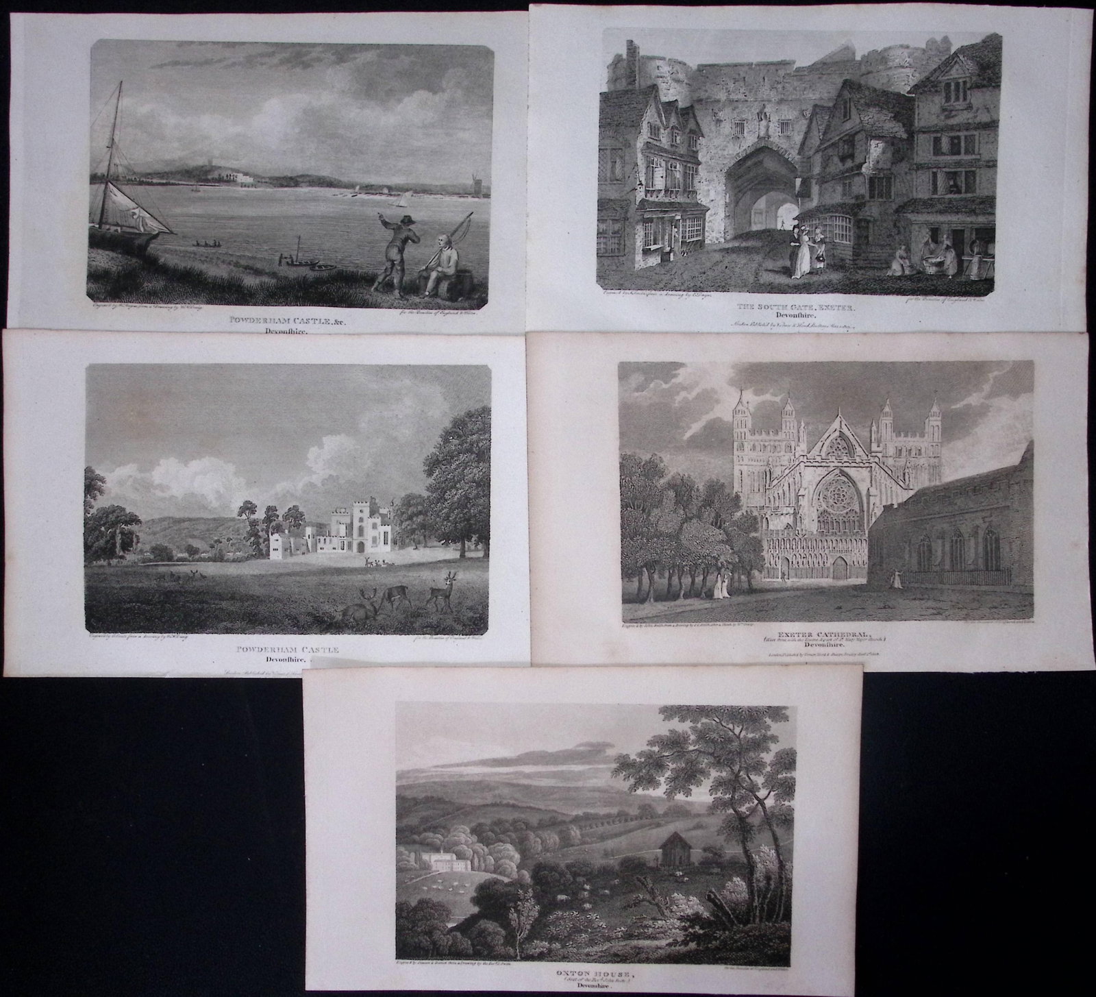 Devonshire Job-Lot Antique 222 Years-Old Georgian Steel-Engravings-1. (1 of 2)
