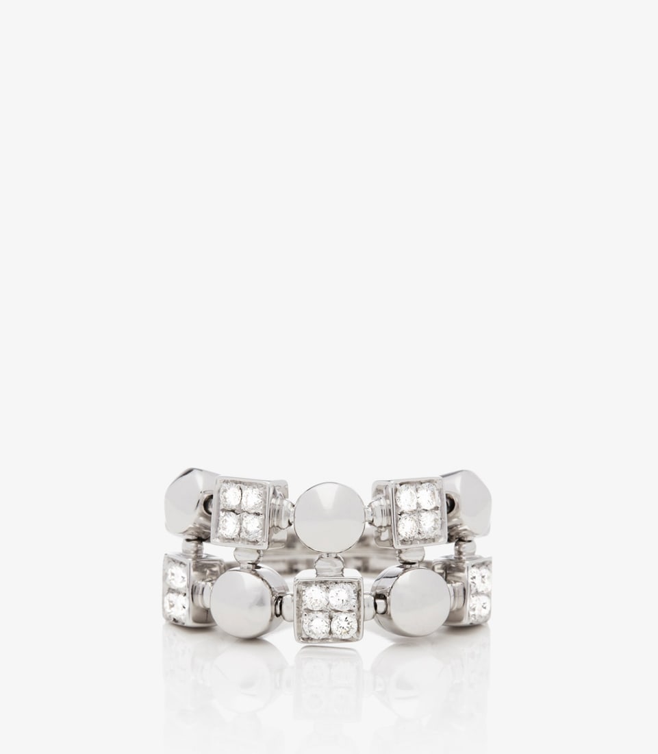 Bulgari Diamond Set 18ct White Gold Lucéa Ring - 3