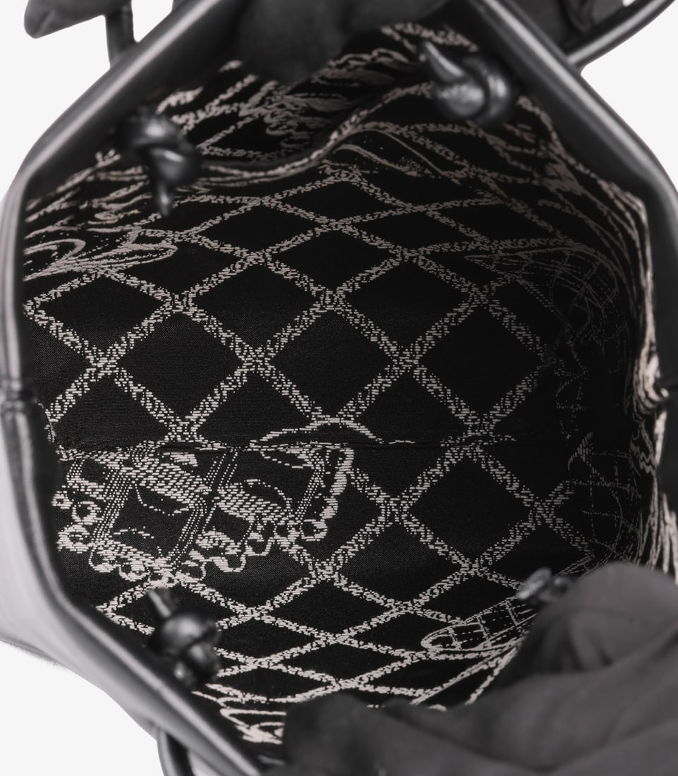 Chanel Black & White Lambskin Mini Shopping Bag Tote - 9