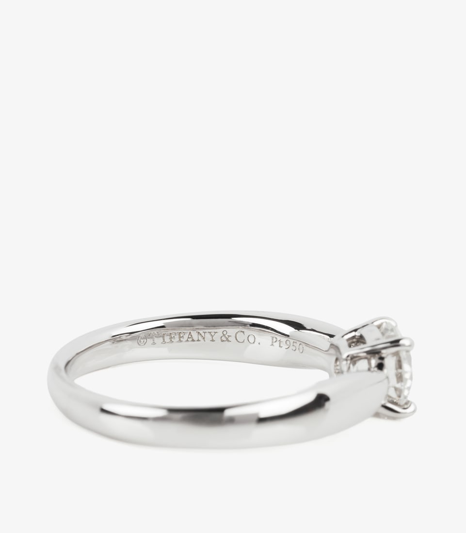 Tiffany & Co. 0.46ct Brilliant Cut Diamond Platinum Harmony Ring - 4