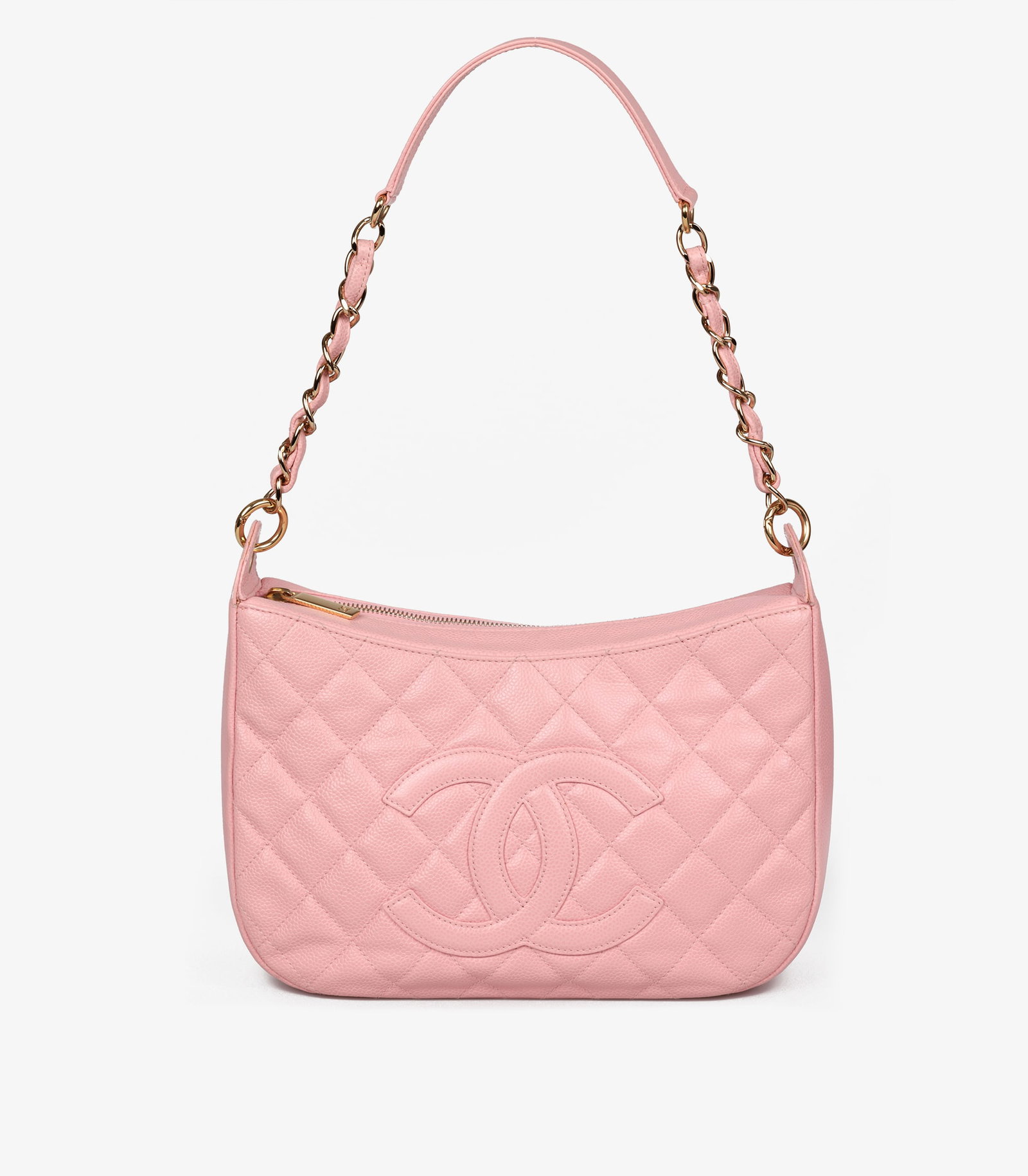 Chanel Pink Quilted Caviar Leather Vintage Timeless Hobo Bag: Title: Chanel Pink Quilted Caviar Leather Vintage Timeless Hobo Bag Description: Chanel Pink Quilted Caviar Leather Vintage Timeless Hobo Bag Product Details Ref: HB5684 Brand: Chanel Model: