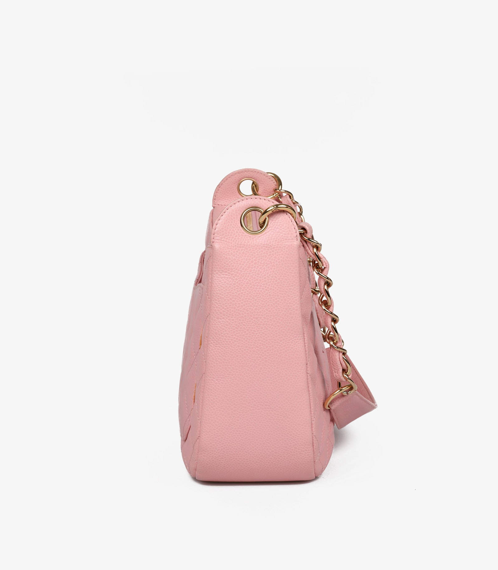 Chanel Pink Quilted Caviar Leather Vintage Timeless Hobo Bag - 4