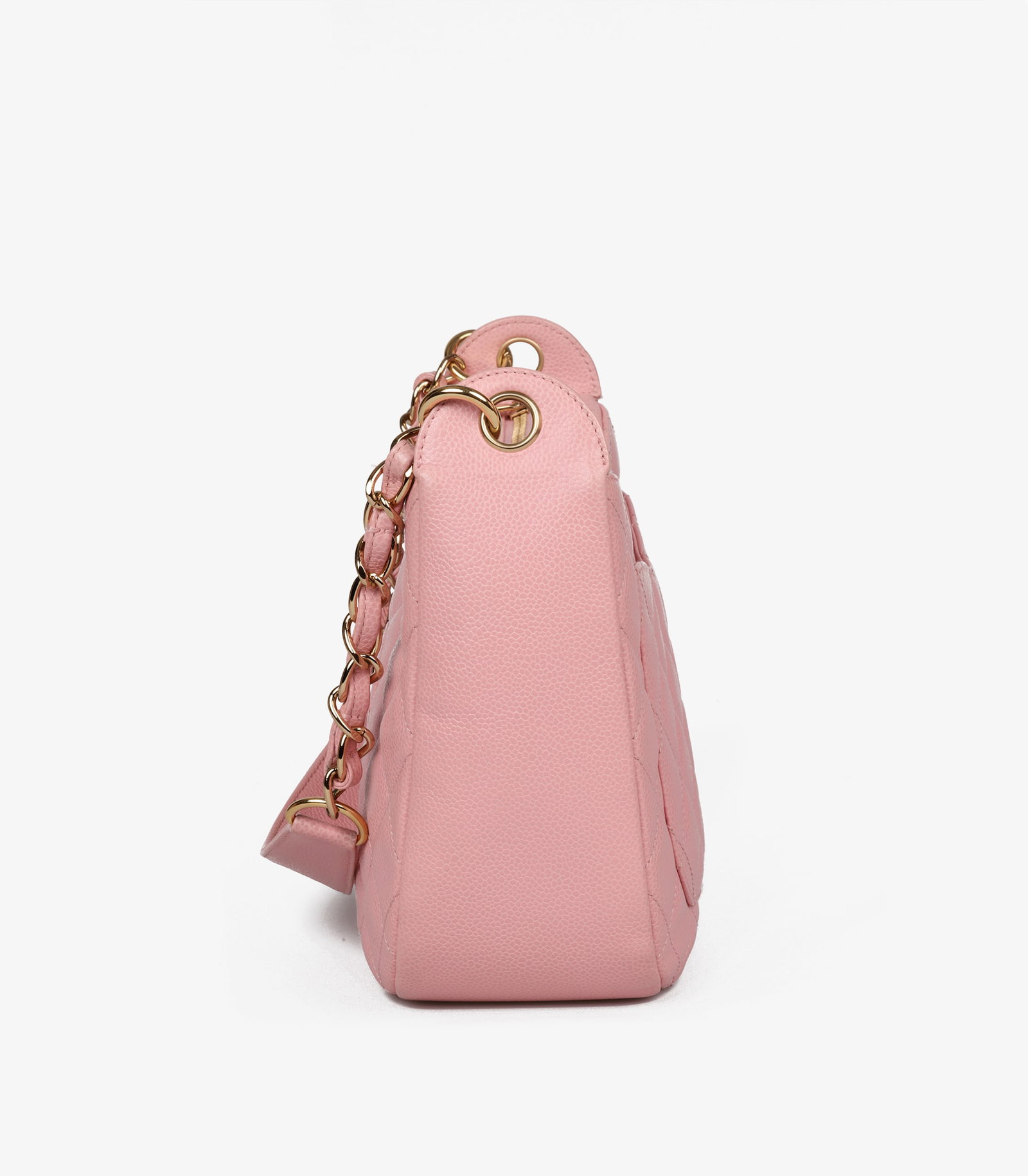 Chanel Pink Quilted Caviar Leather Vintage Timeless Hobo Bag - 6