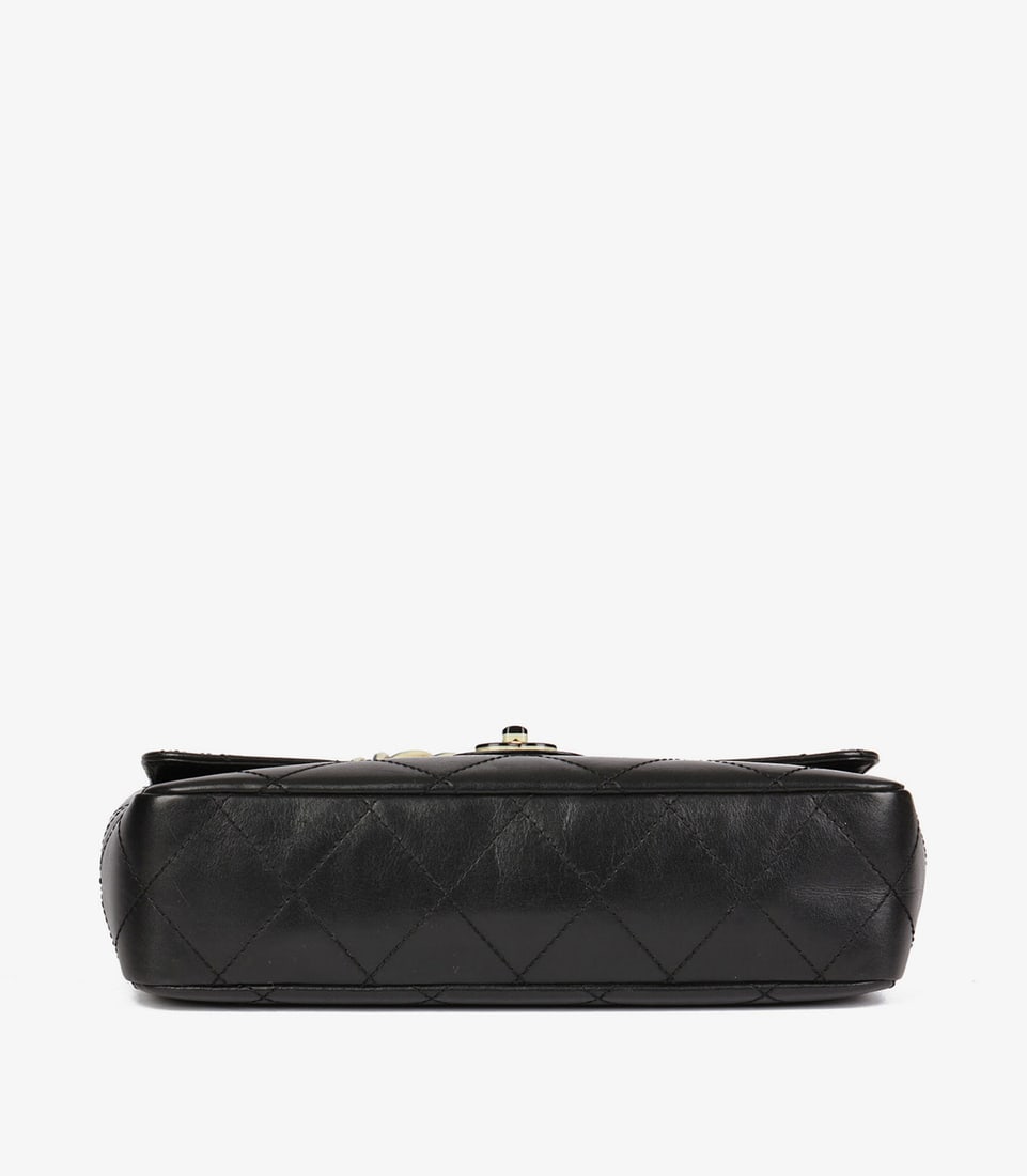 Chanel Black Quilted Lambskin Vintage Medium Classic Single Flap Bag - 12