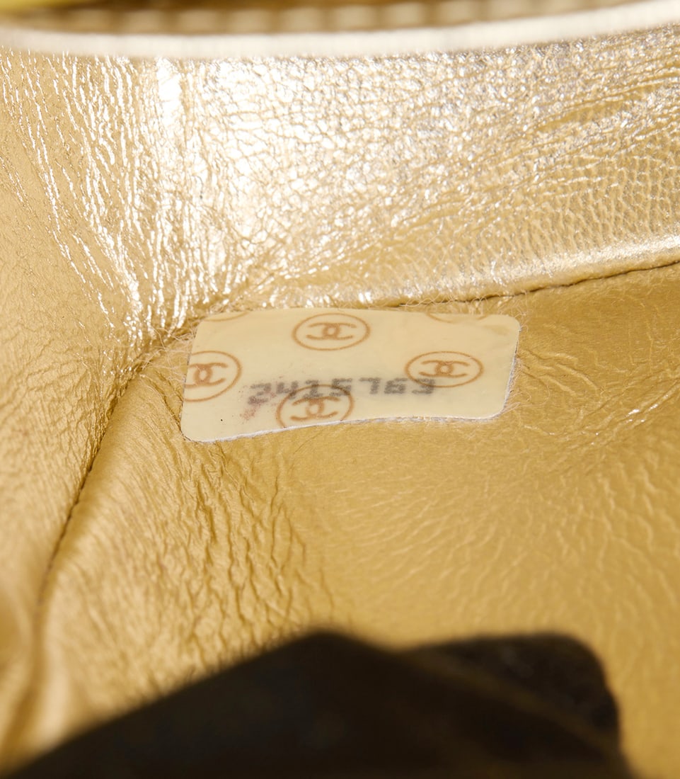 Chanel Yellow Quilted Satin Vintage Mini Flap Bag - 11