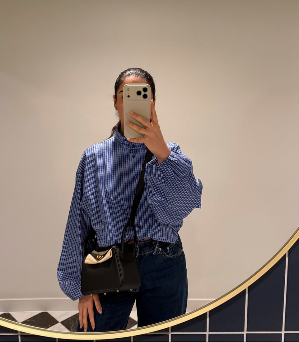 Hermès Black Clemence Leather Mini Lindy 20 - 2