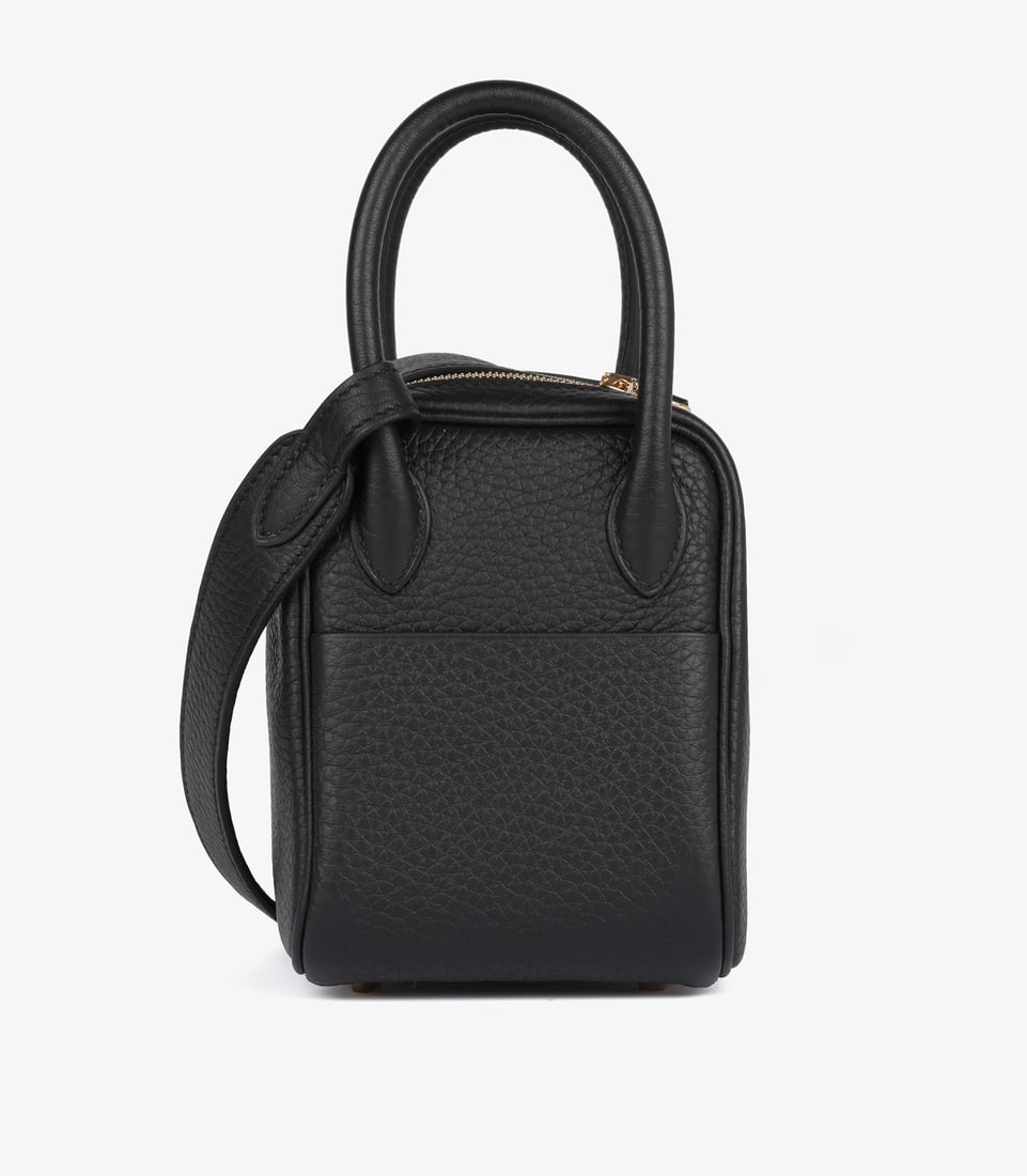 Hermès Black Clemence Leather Mini Lindy 20 - 4