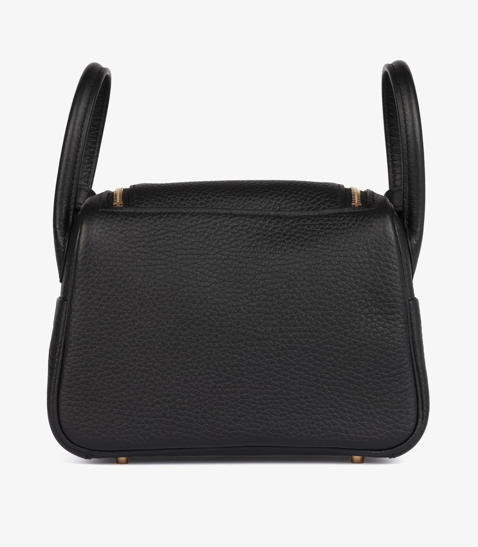 Hermès Black Clemence Leather Mini Lindy 20 - 6