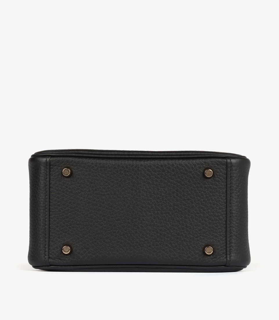 Hermès Black Clemence Leather Mini Lindy 20 - 7