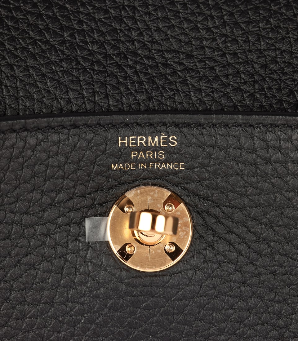 Hermès Black Clemence Leather Mini Lindy 20 - 8
