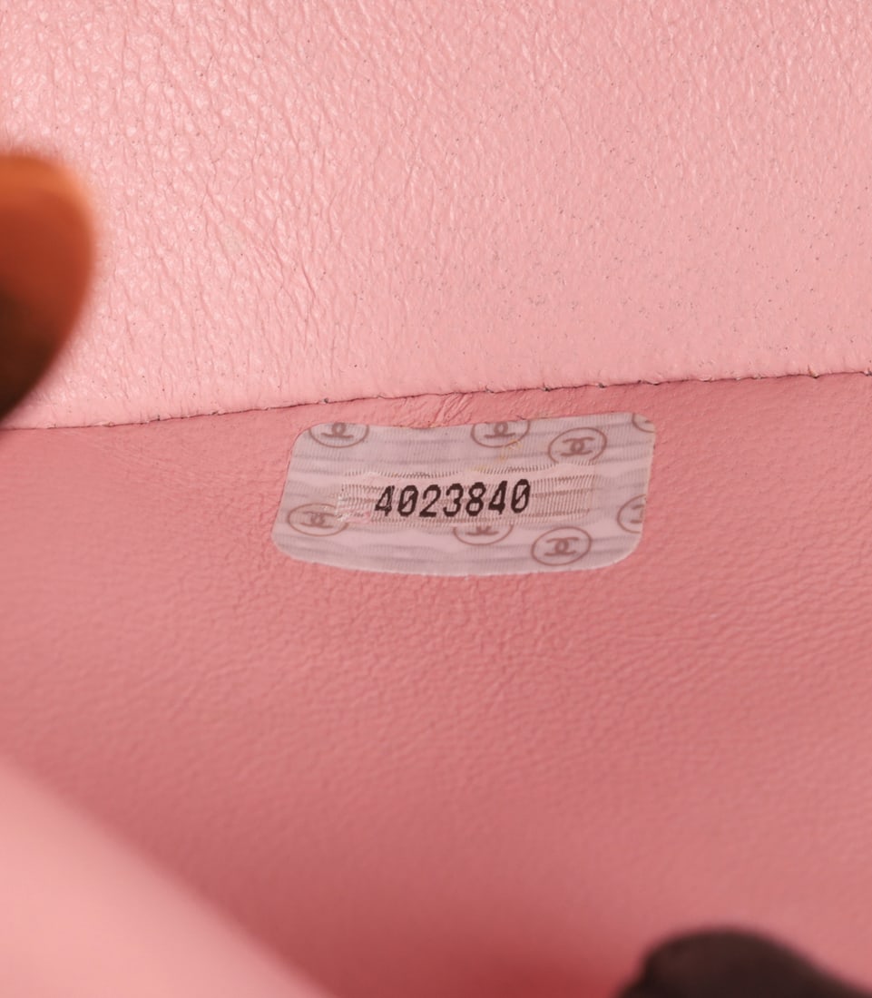 Chanel Pink Quilted Lambskin Leather Small Top Handle Classic Single Flap Bag - 12