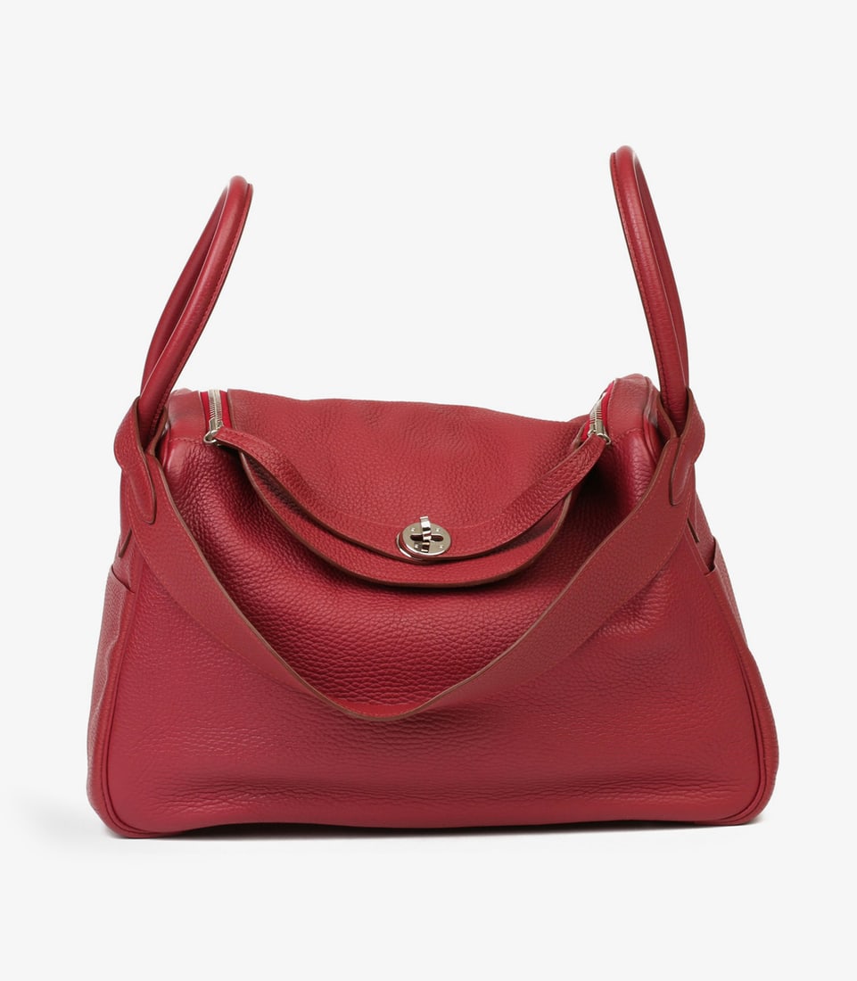 Hermès Rubis Clemence Leather Lindy 34cm: Title: Hermès Rubis Clemence Leather Lindy 34cm Description: Hermès Rubis Clemence Leather Lindy 34cm Product Details Ref: HB3874 Brand: Hermès Model: Lindy 34cm Type: Tote,