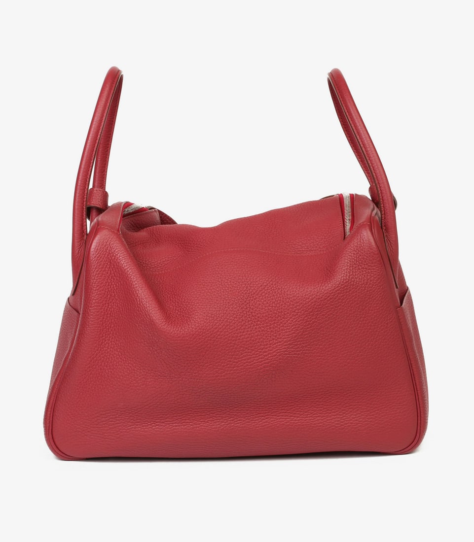 Hermès Rubis Clemence Leather Lindy 34cm - 5