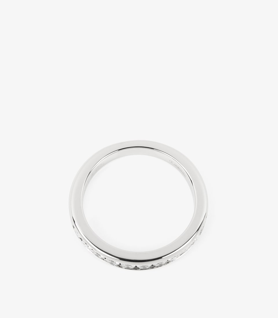 Tiffany & Co. Brilliant Cut Diamond Platinum 3mm Half Eternity Ring - 5