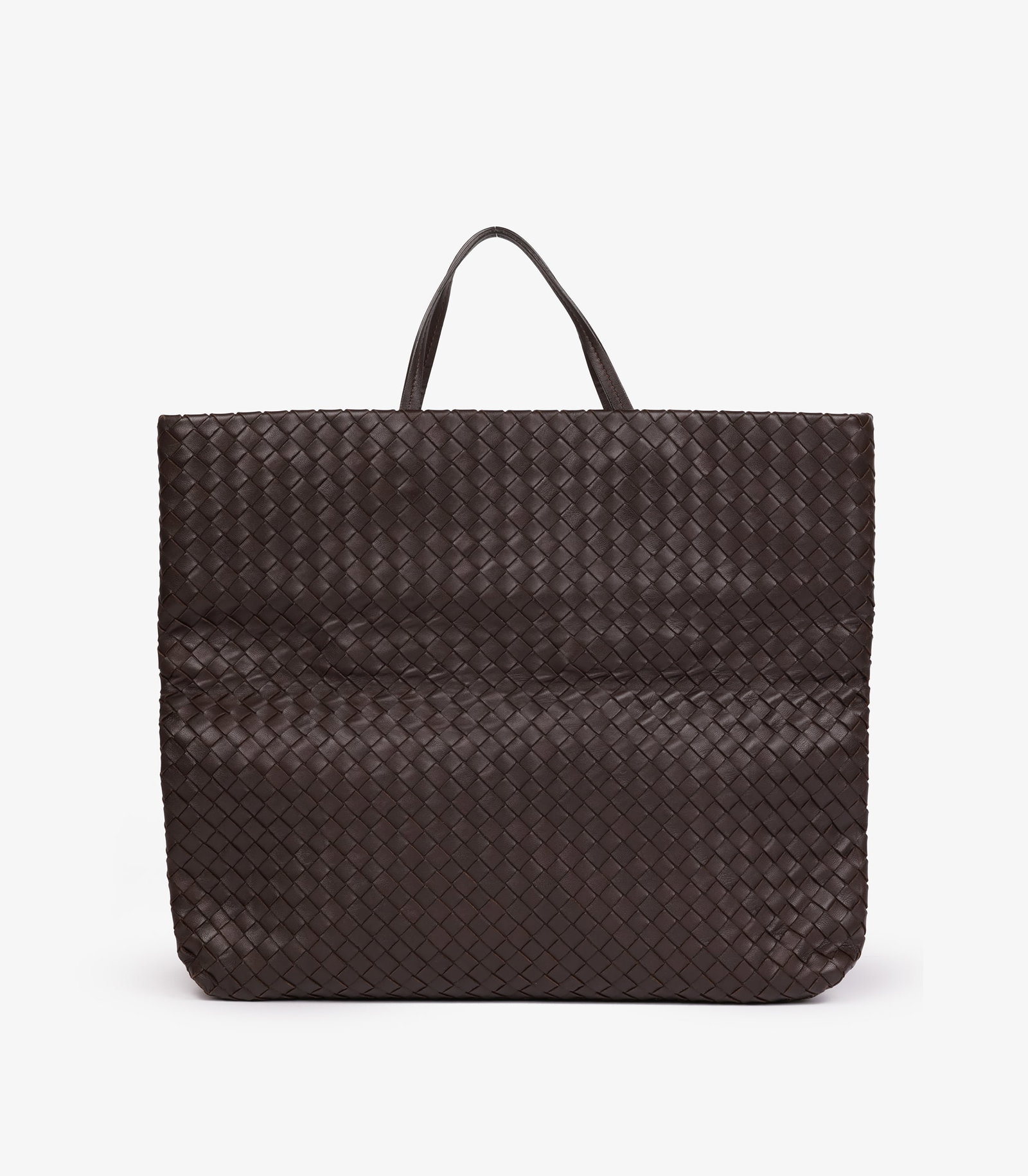 Bottega Veneta Brown Woven Calfskin Leather Intrecciato Tote - 8
