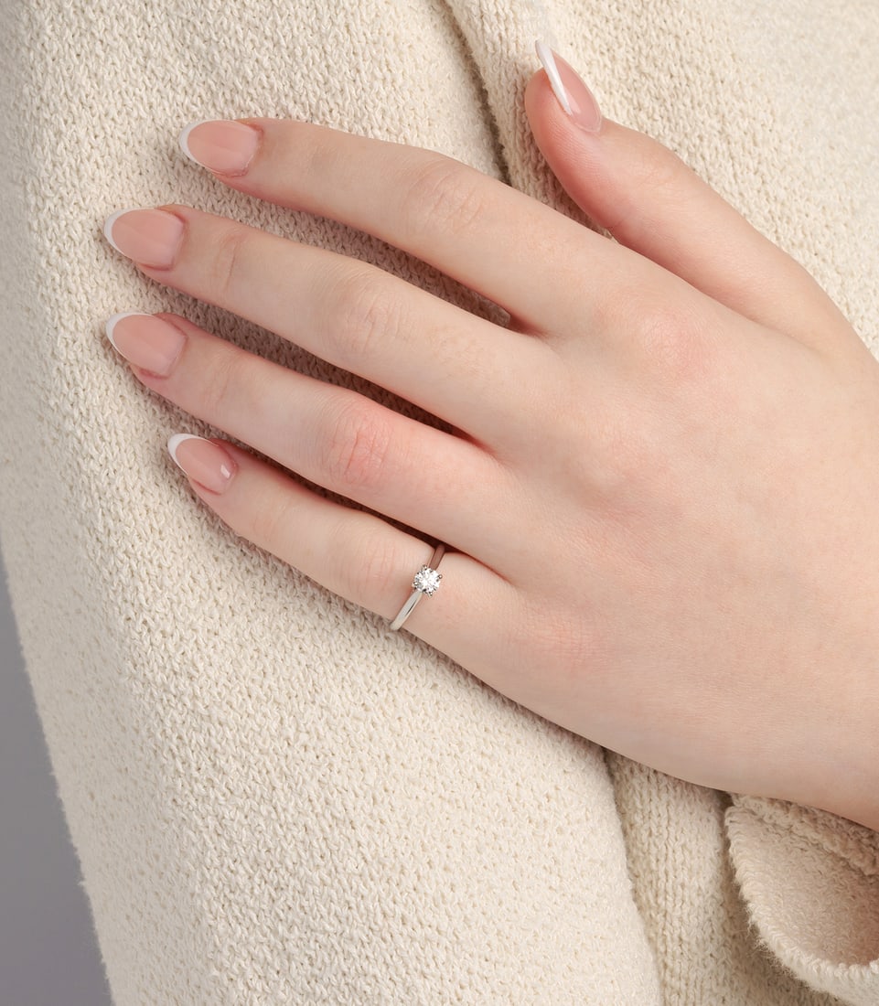 Cartier Brilliant Cut 0.31ct Solitaire Diamond Platinum 1895 Ring - 10