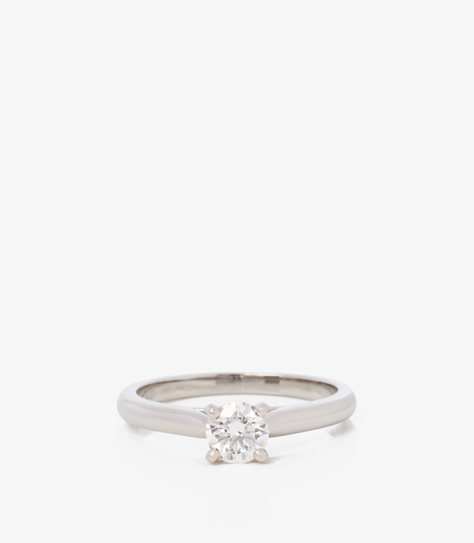 Cartier Brilliant Cut 0.31ct Solitaire Diamond Platinum 1895 Ring - 3