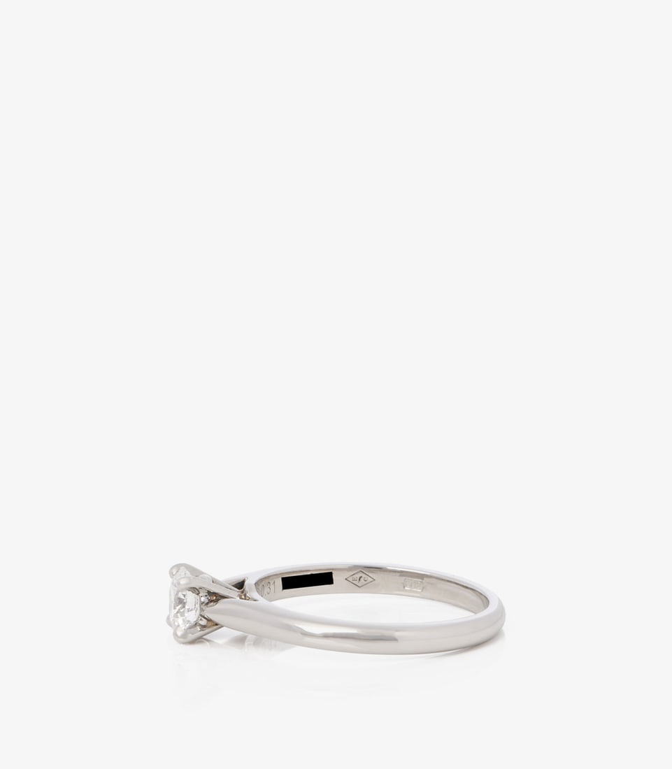 Cartier Brilliant Cut 0.31ct Solitaire Diamond Platinum 1895 Ring - 4