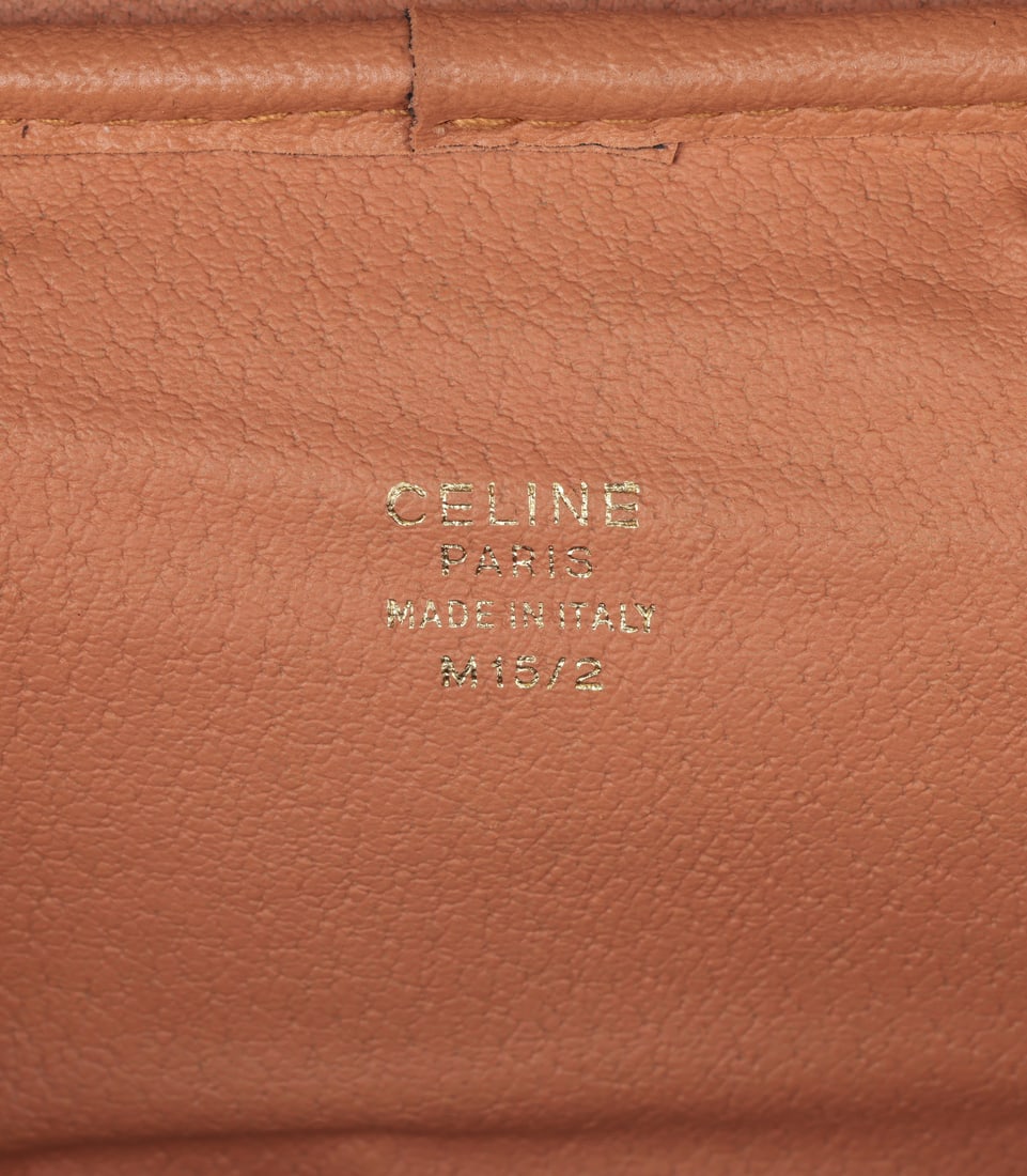 Celine Brown Macadam Monogram Coated Canvas & Calfskin Leather Vintage Top Handle Vanity Case - 8