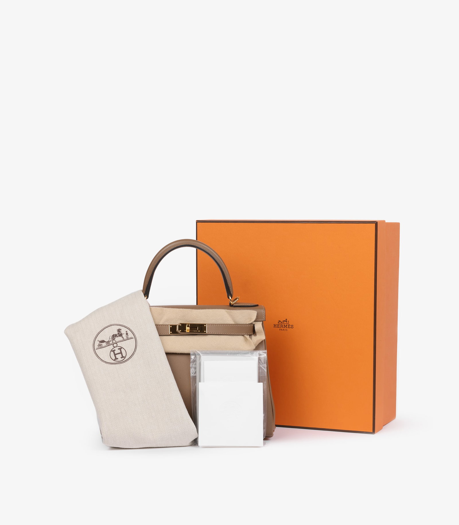 Hermès Beige de Weimar Evercolour Leather Kelly 28cm Retourne - 10