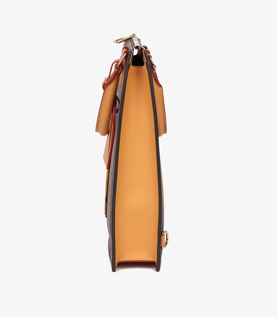 Louis Vuitton x Nigo Brown Stripe Reverso Monogram Coated Canvas Sac Plat Cross - 5