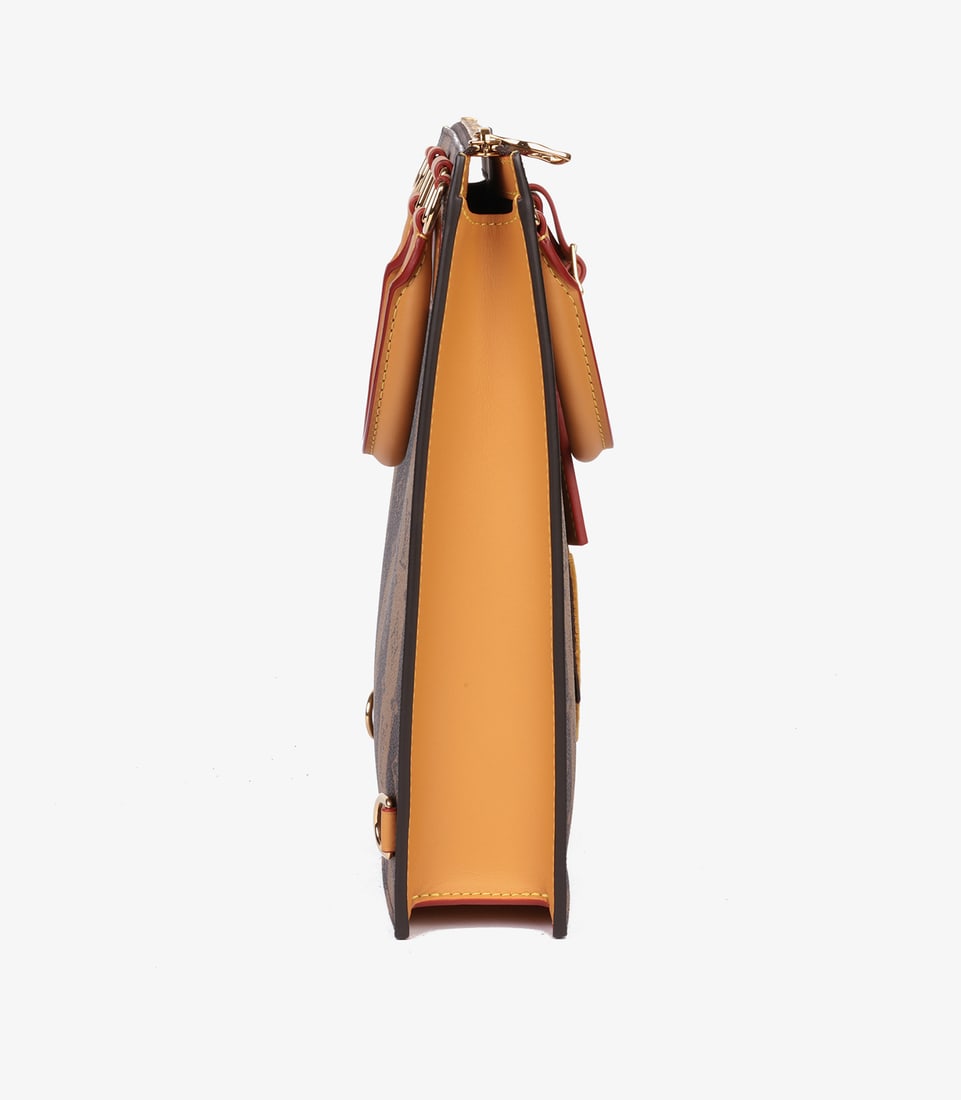 Louis Vuitton x Nigo Brown Stripe Reverso Monogram Coated Canvas Sac Plat Cross - 6