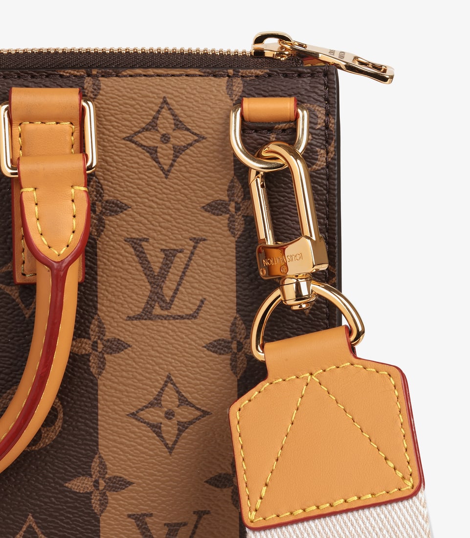 Louis Vuitton x Nigo Brown Stripe Reverso Monogram Coated Canvas Sac Plat Cross - 8