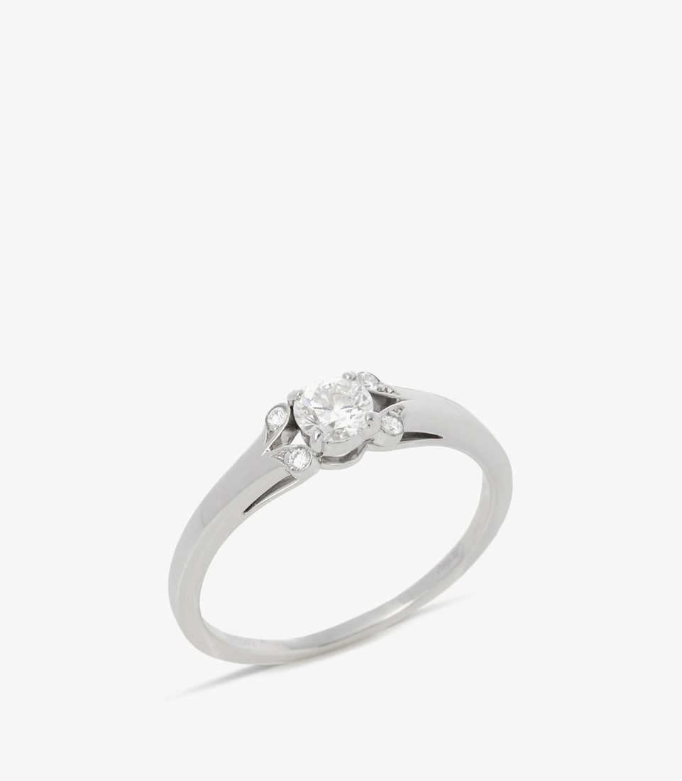 Cartier Brilliant Cut 0.32ct Solitaire Diamond Platinum Ballerine Ring (1 of 9)