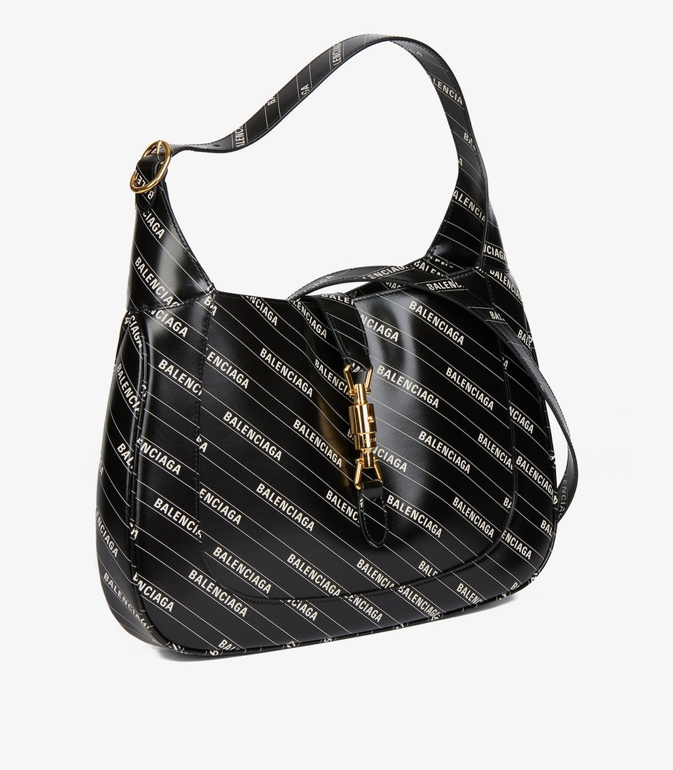 Gucci x Balenciaga Black Calfskin Leather The Hacker Project Small 1961 Jackie - 2