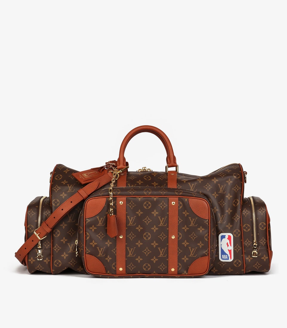Louis Vuitton x NBA Brown Monogram Coated Canvas & Embossed Calfskin Leather Trio Pocket Keepall: Title: Louis Vuitton x NBA Brown Monogram Coated Canvas & Embossed Calfskin Leather Trio Pocket Keepall Description: Louis Vuitton x NBA Brown Monogram Coated Canvas & Embossed