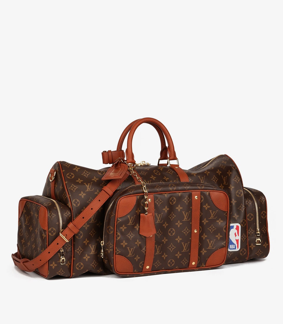 Louis Vuitton x NBA Brown Monogram Coated Canvas & Embossed Calfskin Leather Trio Pocket Keepall - 3