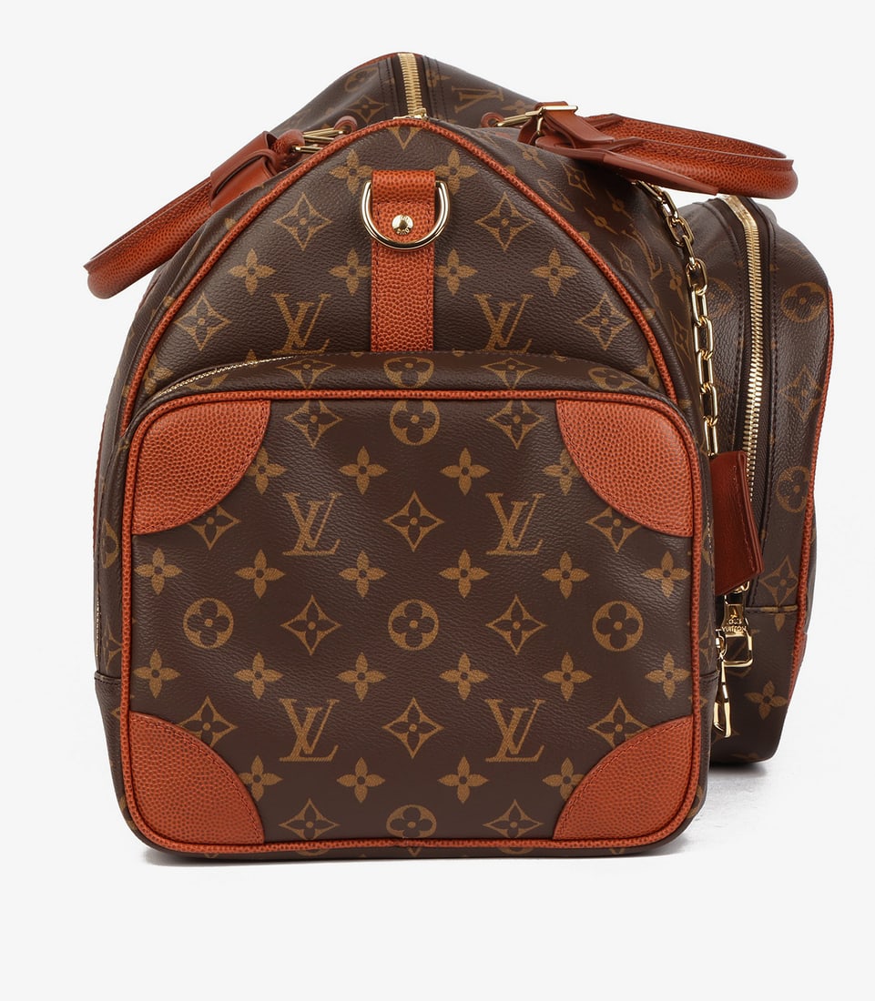 Louis Vuitton x NBA Brown Monogram Coated Canvas & Embossed Calfskin Leather Trio Pocket Keepall - 4
