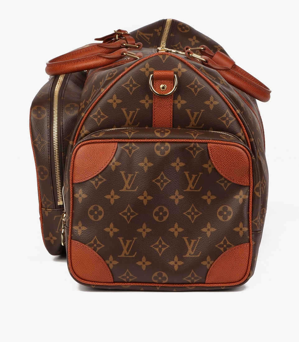 Louis Vuitton x NBA Brown Monogram Coated Canvas & Embossed Calfskin Leather Trio Pocket Keepall - 5