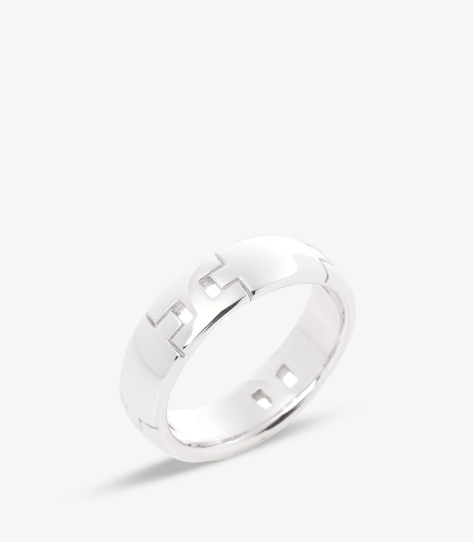 Hermès 18ct White Gold Hercules Band Ring (1 of 5)
