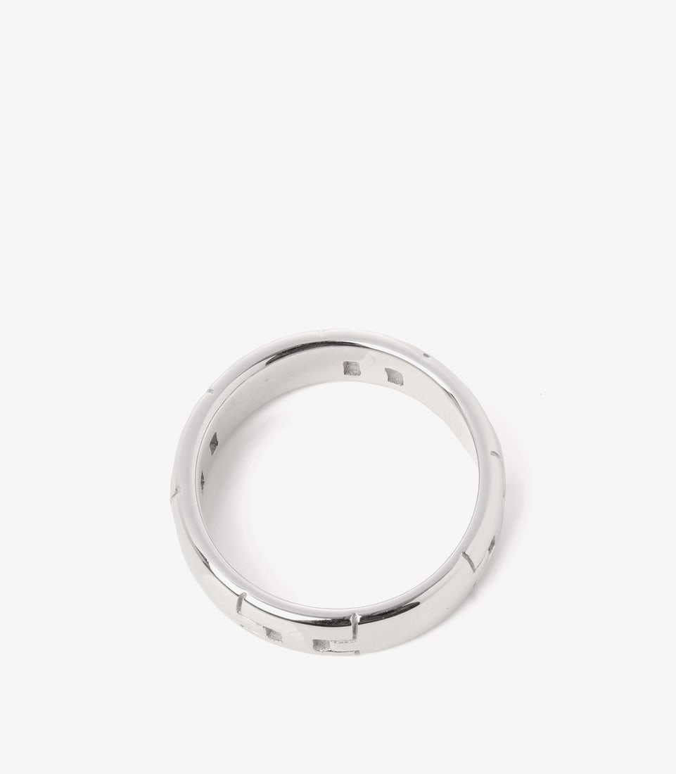 Hermès 18ct White Gold Hercules Band Ring - 5