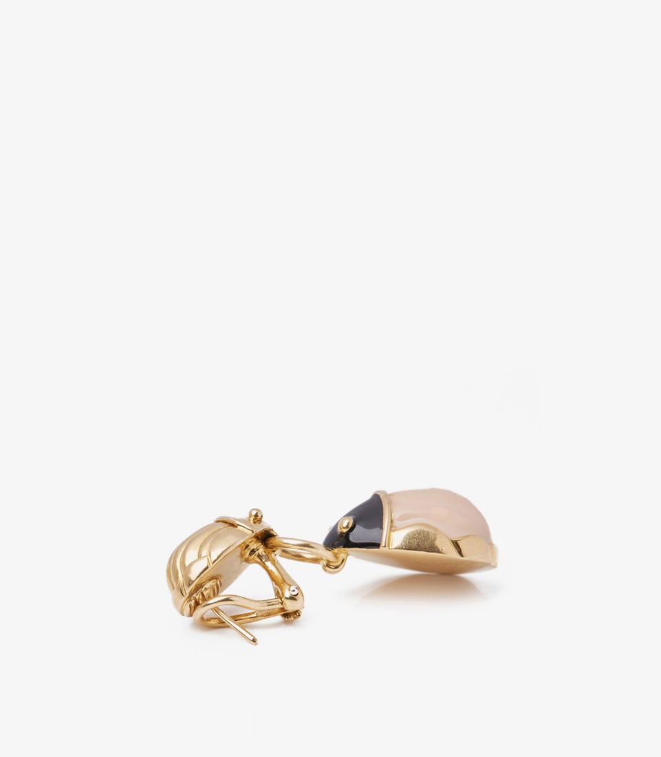 Tiffany & Co. Enamel 18ct Yellow Gold Scarab Beetle Design Earrings - 5
