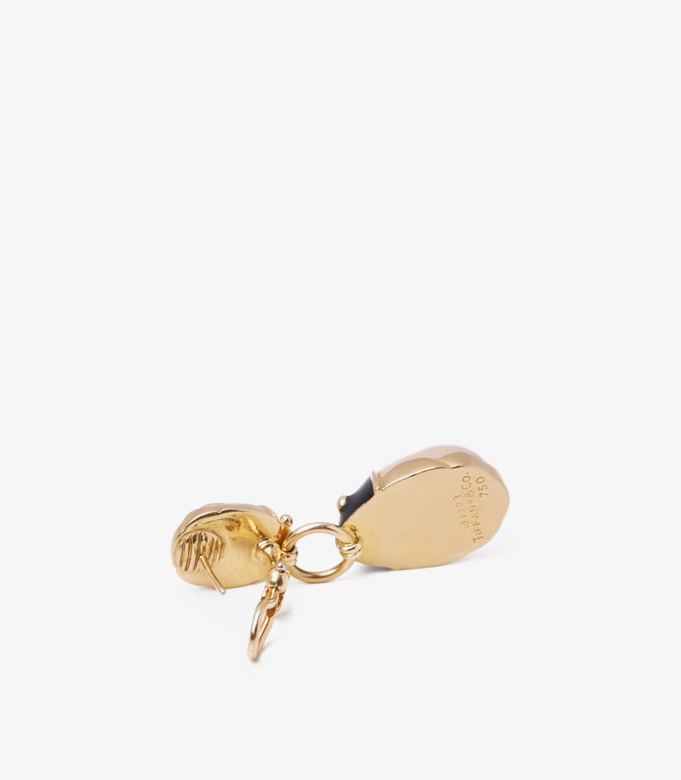 Tiffany & Co. Enamel 18ct Yellow Gold Scarab Beetle Design Earrings - 6