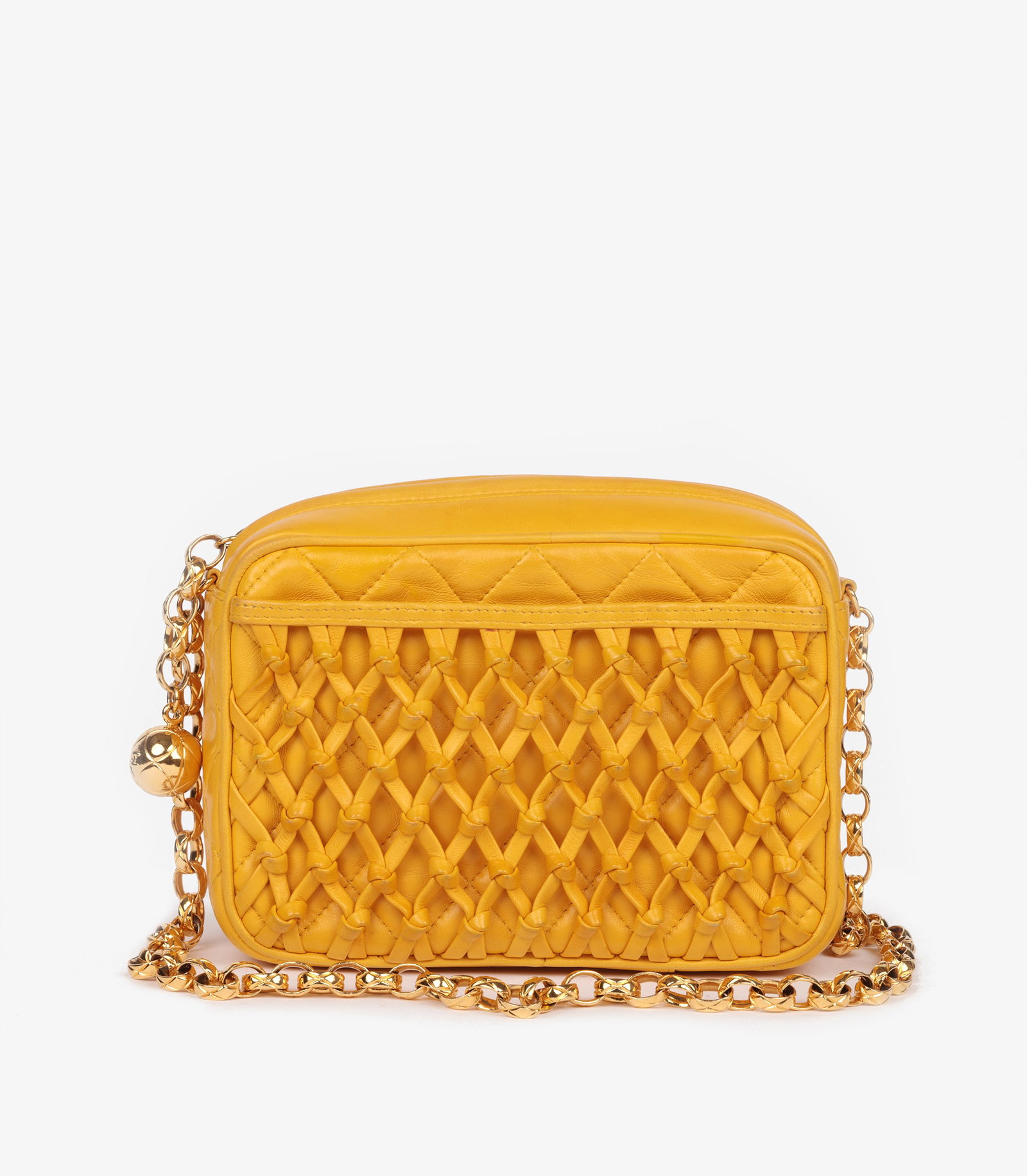 Chanel Yellow Quilted Lambskin Vintage Mini Camera Bag (1 of 12)