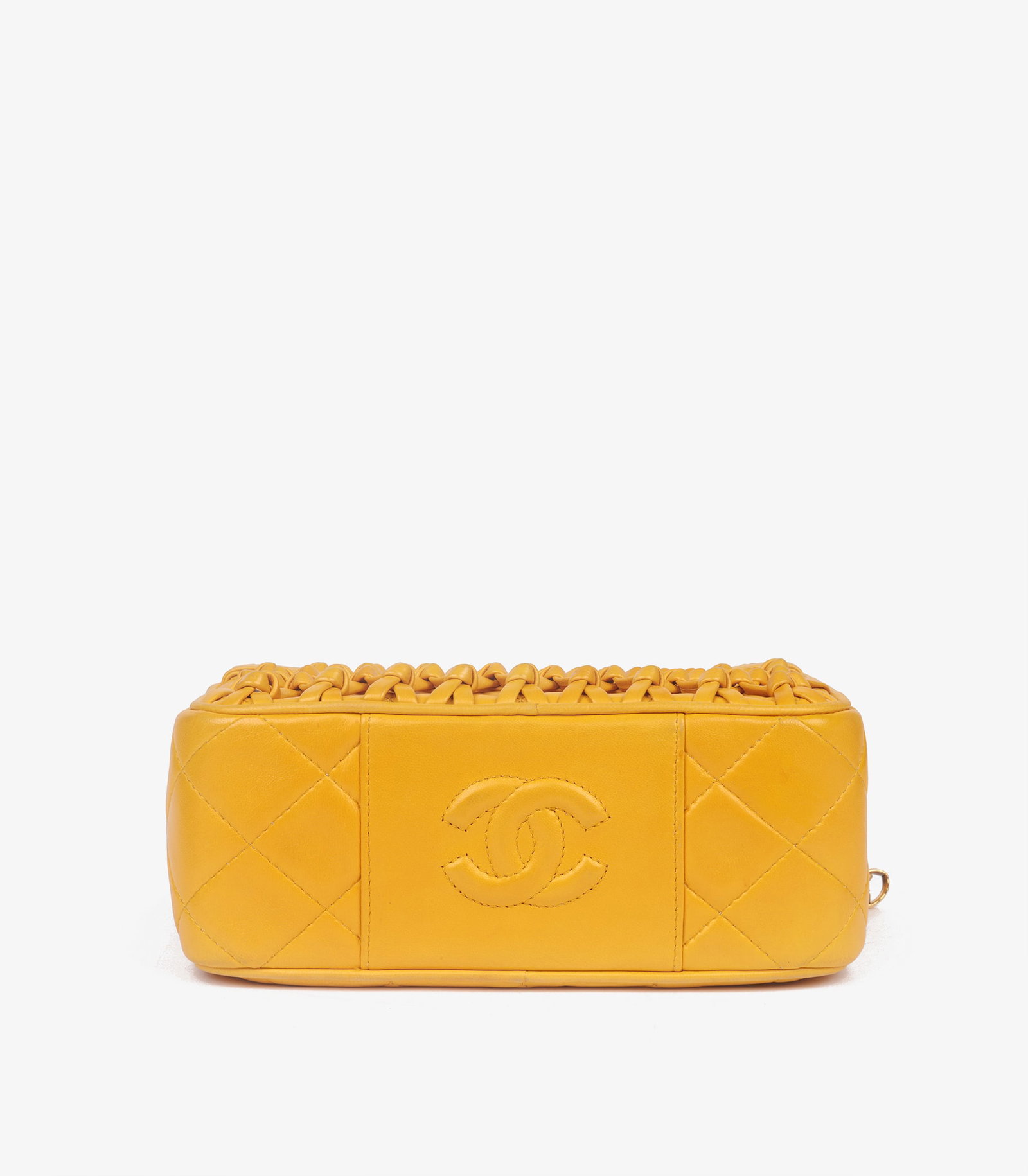 Chanel Yellow Quilted Lambskin Vintage Mini Camera Bag - 8