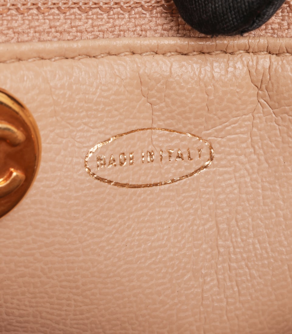 Chanel Beige Caviar Leather Vintage XL Classic Single Flap Bag - 11