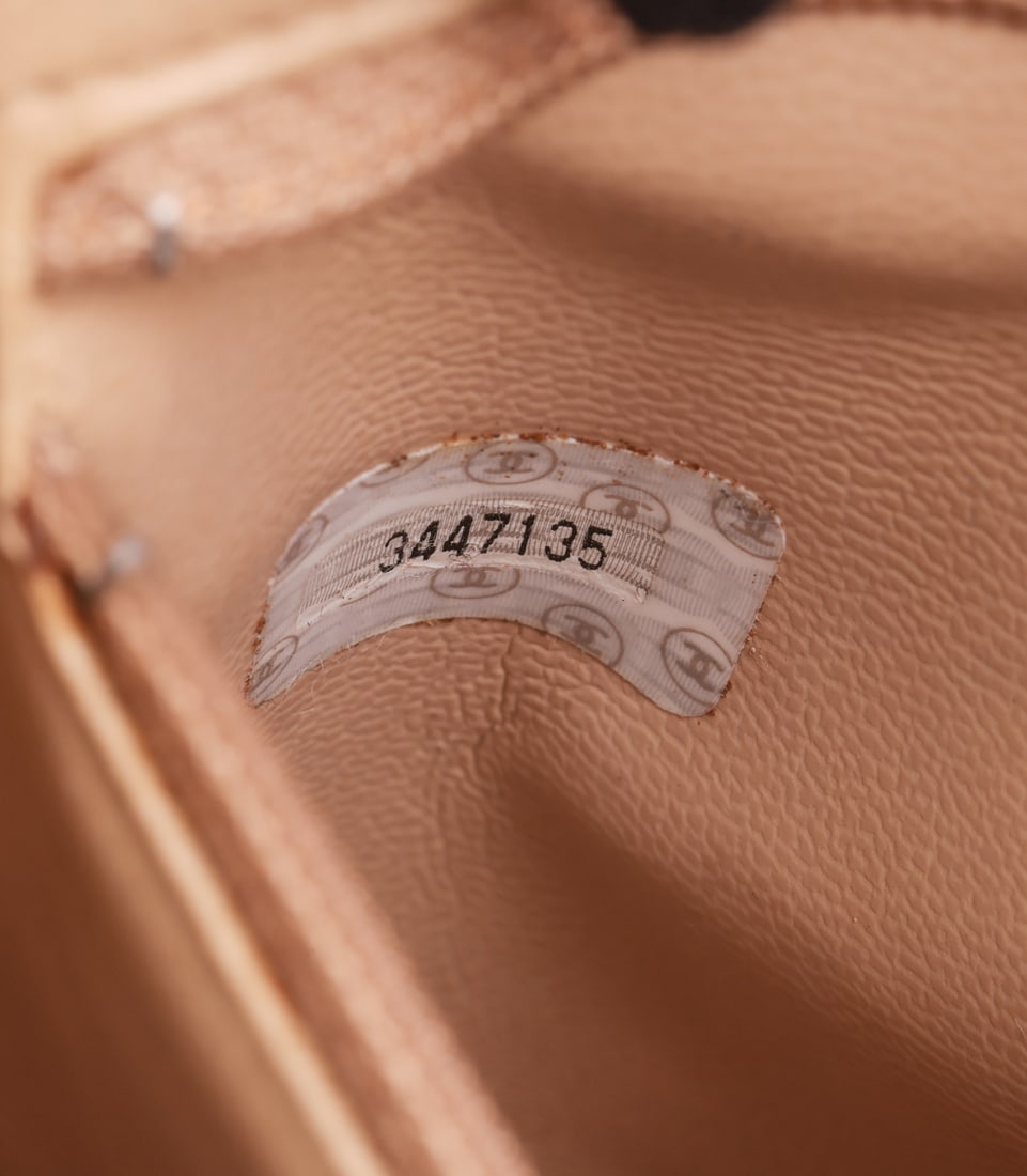 Chanel Beige Caviar Leather Vintage XL Classic Single Flap Bag - 12