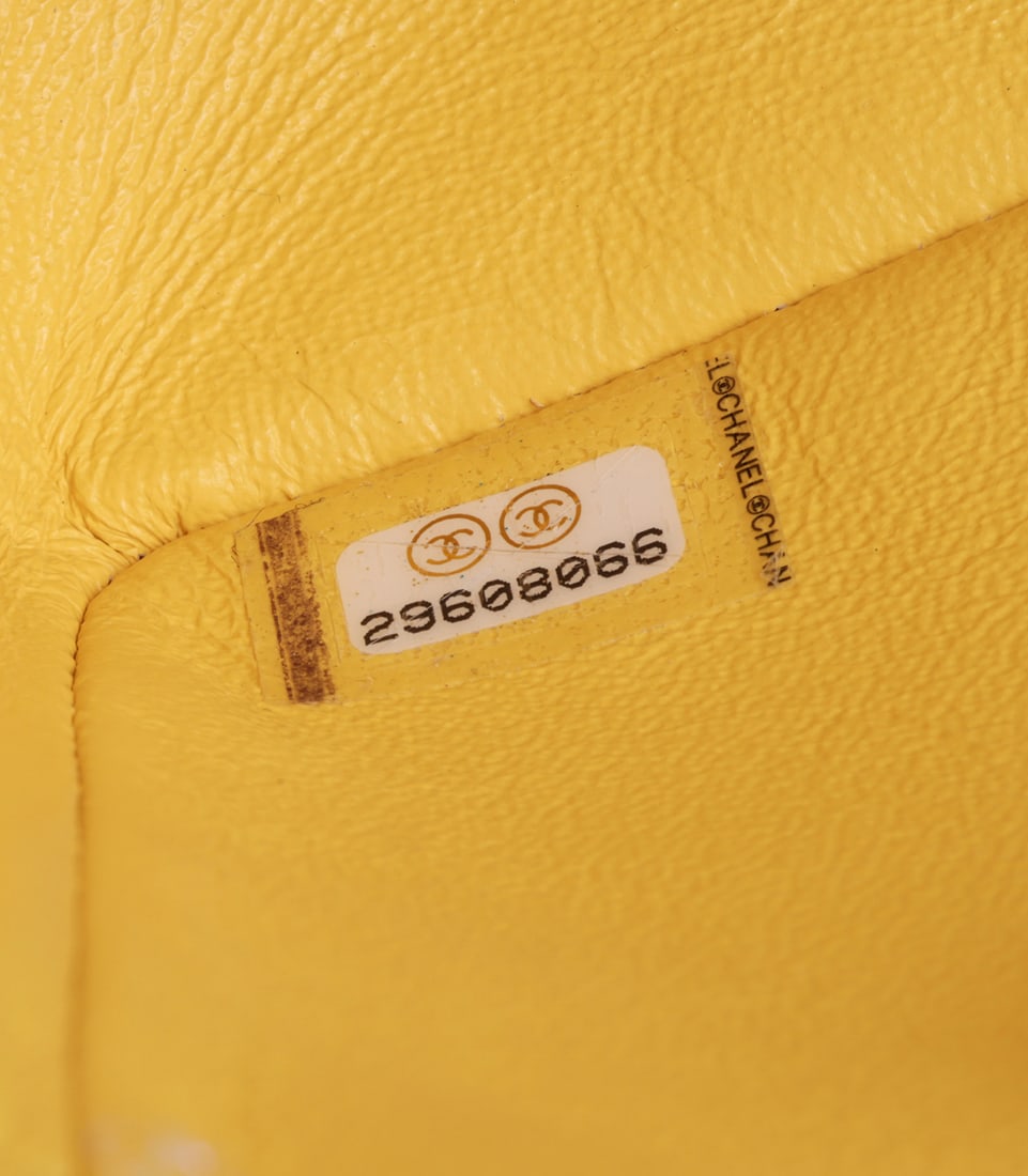 Chanel Canary Yellow Tweed Fabric 224 2.55 Reissue Double Flap Bag - 11