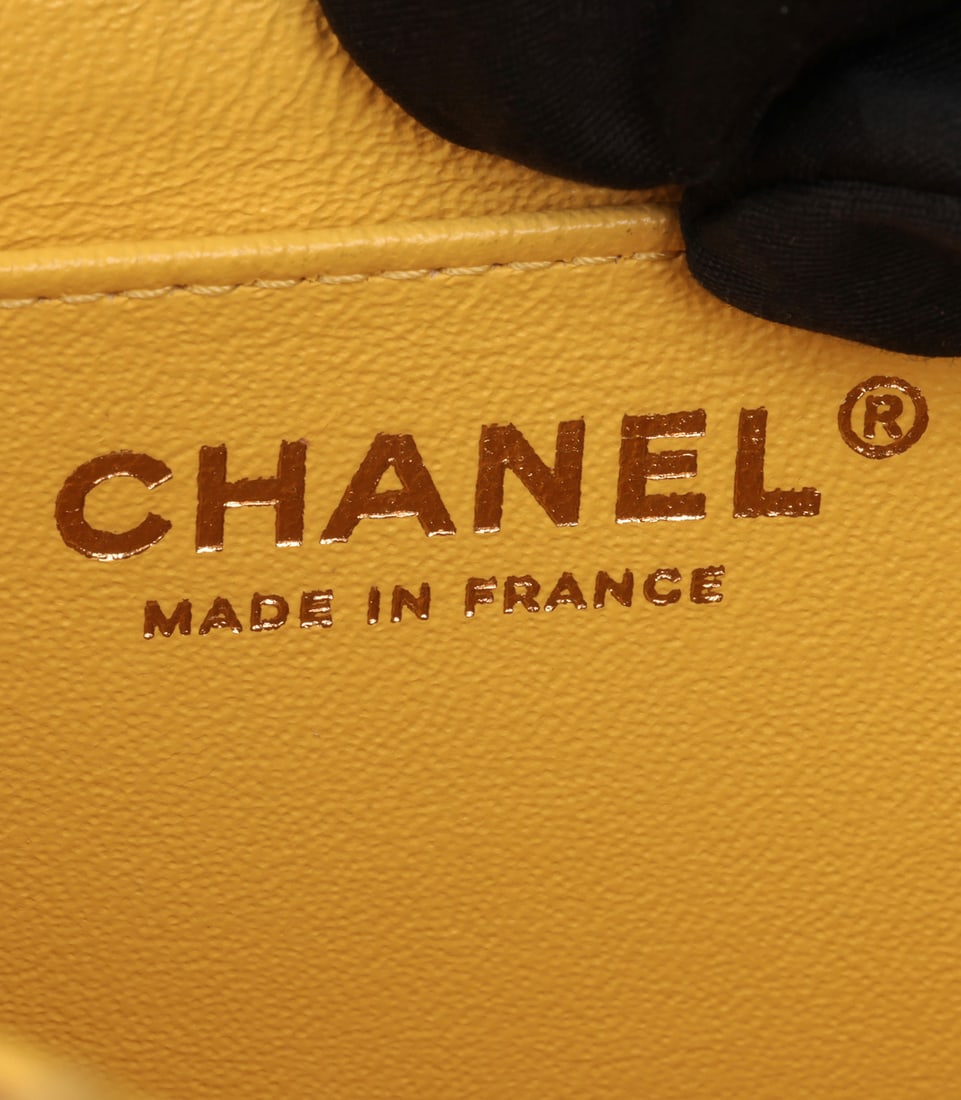 Chanel Canary Yellow Tweed Fabric 224 2.55 Reissue Double Flap Bag - 12