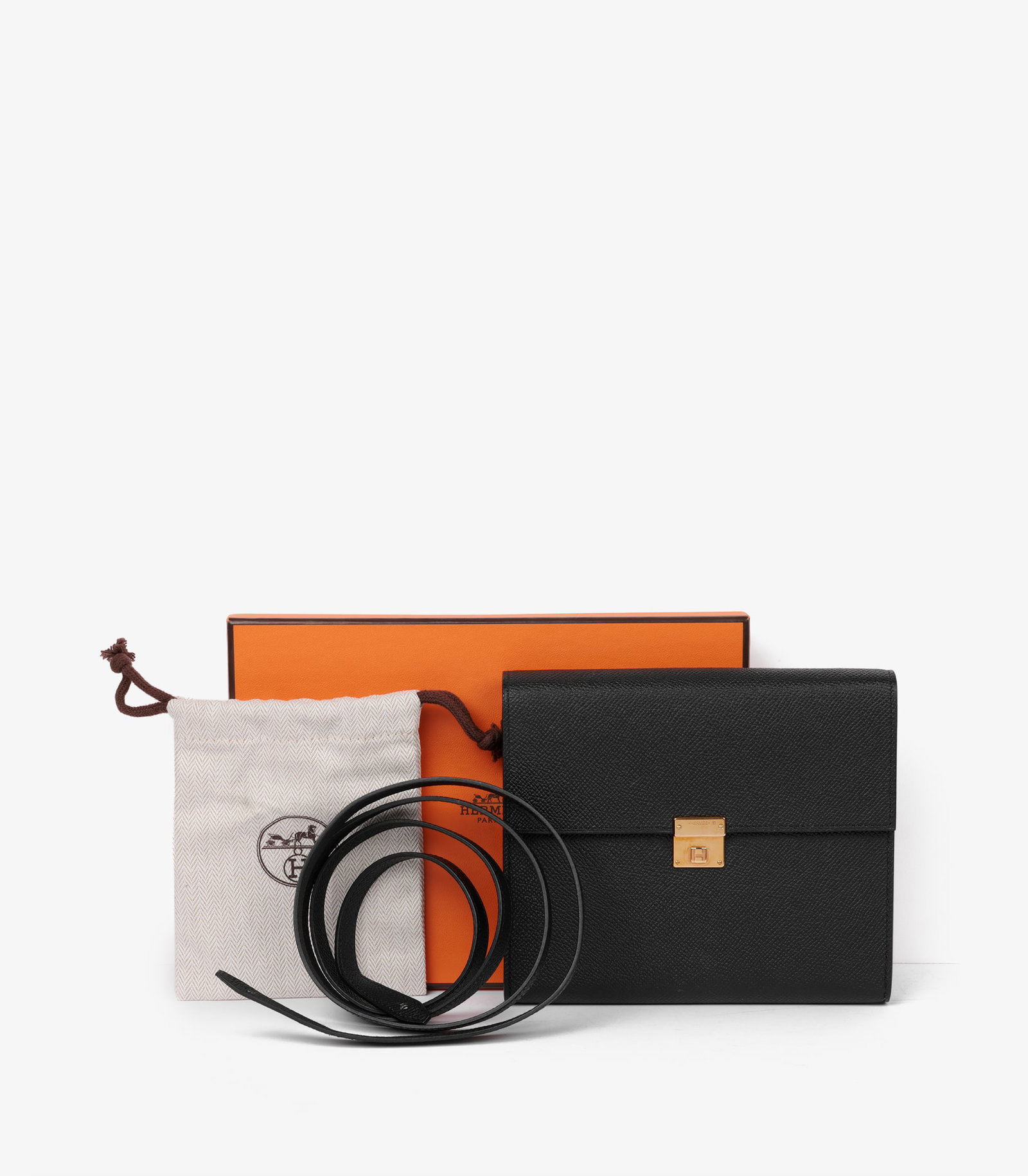 Hermès Black Epsom Leather Clic 16 - 10
