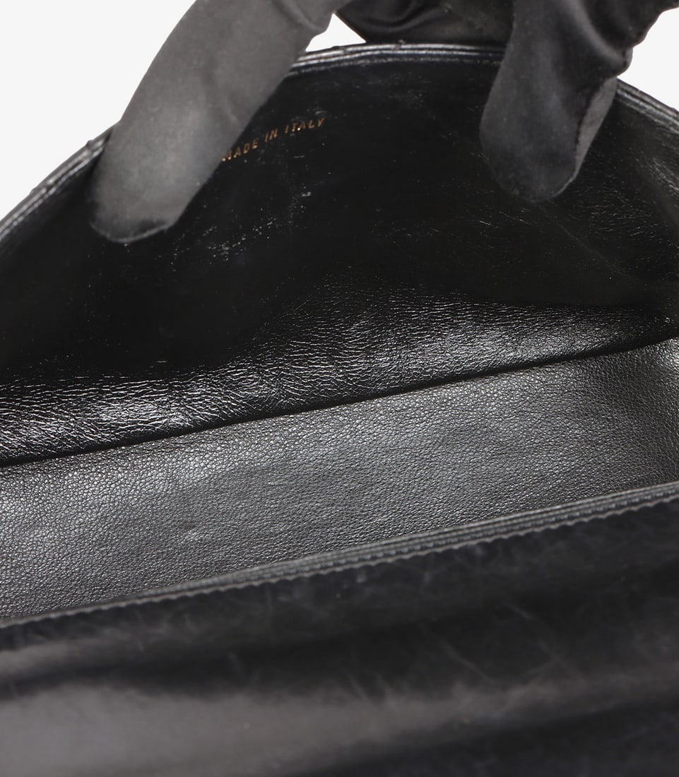 Chanel Black Quilted Lambskin Vintage Mini Classic Single Flap Bag - 12