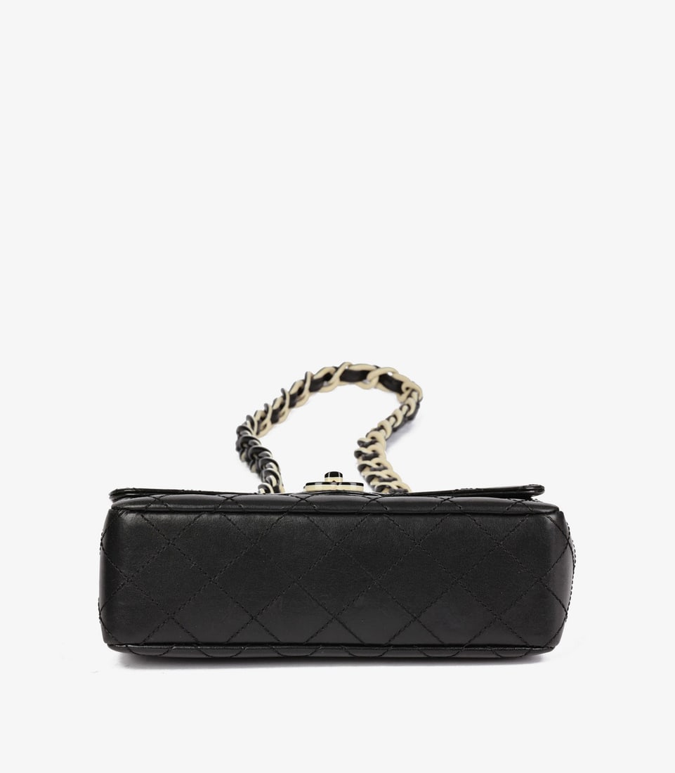 Chanel Black Quilted Lambskin Vintage Mini Classic Single Flap Bag - 7