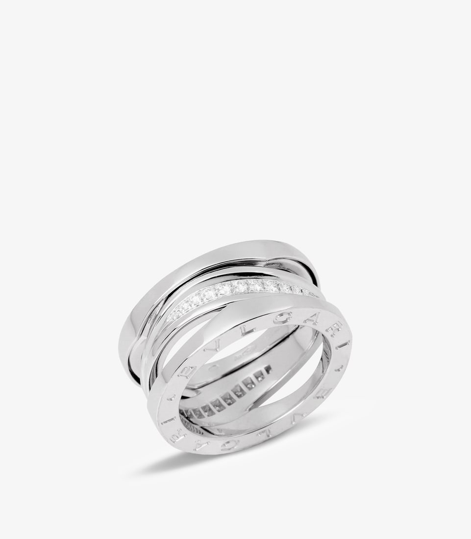 Bulgari Diamond 18ct White Gold B.zero1 Legend Ring (1 of 8)