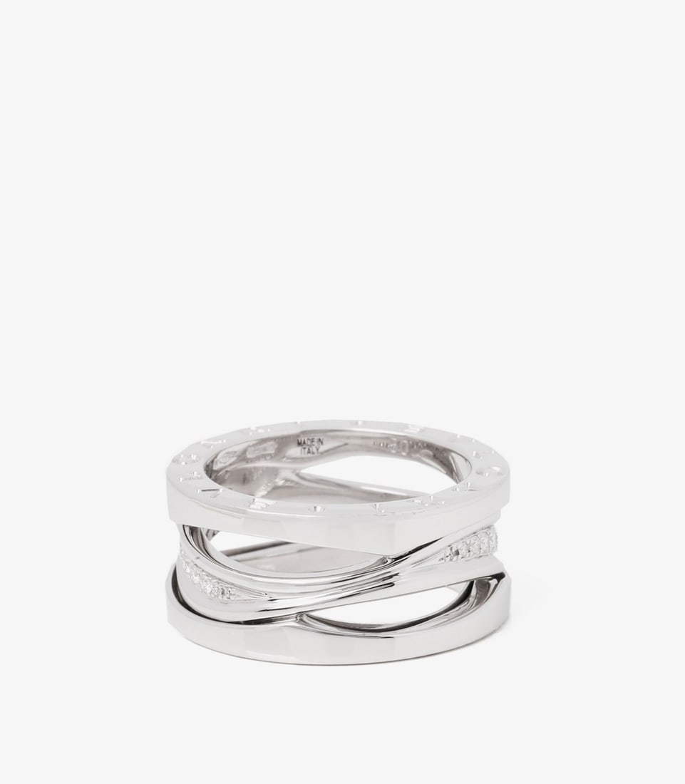 Bulgari Diamond 18ct White Gold B.zero1 Legend Ring - 4