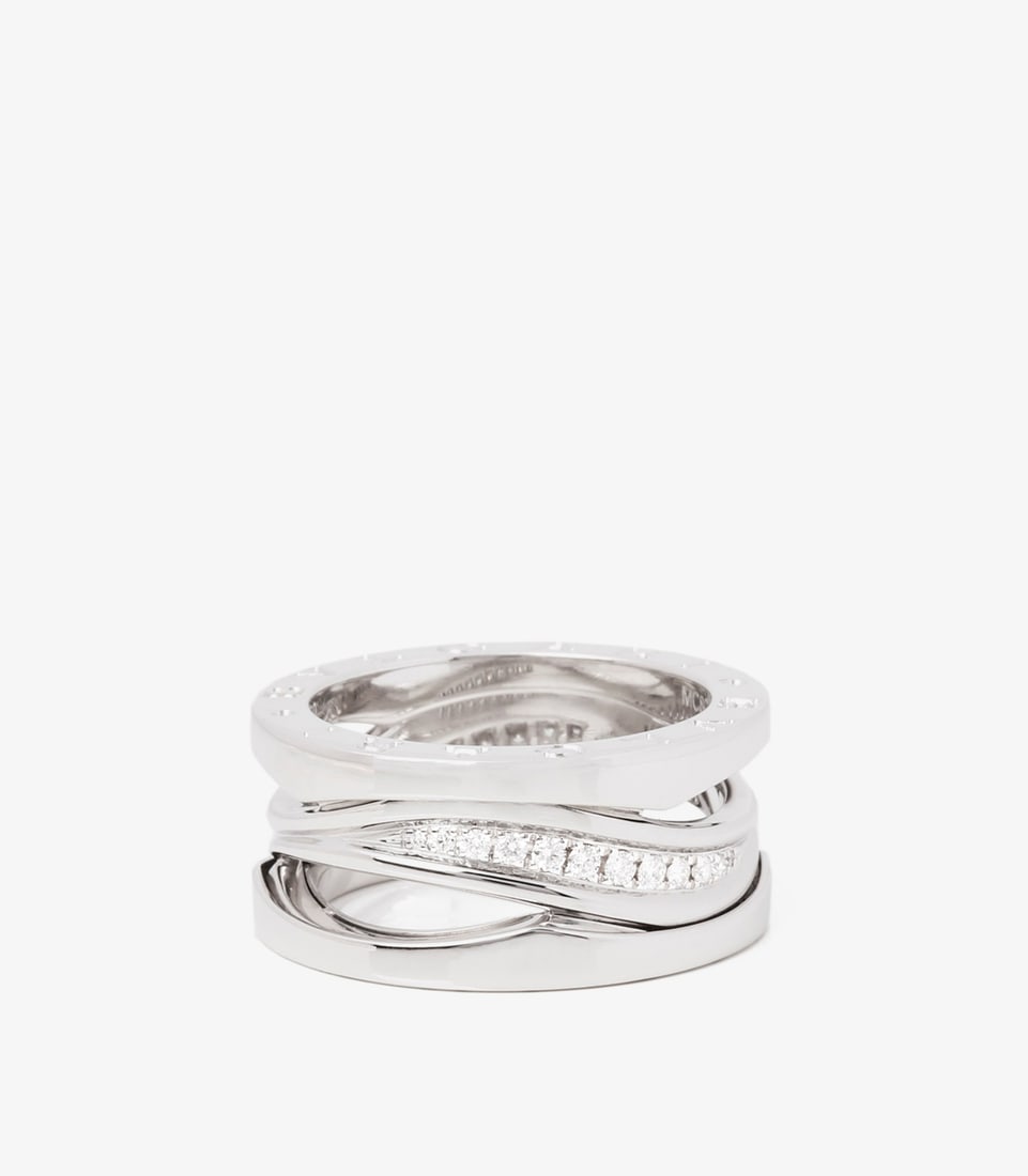 Bulgari Diamond 18ct White Gold B.zero1 Legend Ring - 5